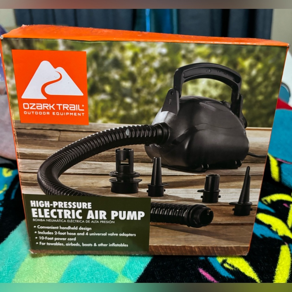 Ozark Trail - AC120V Powerful Elec. Pump, Black, SIZE:6.5"x4"x4.5", (NWT)